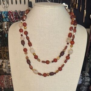 Multi Gemstone Fall Necklace